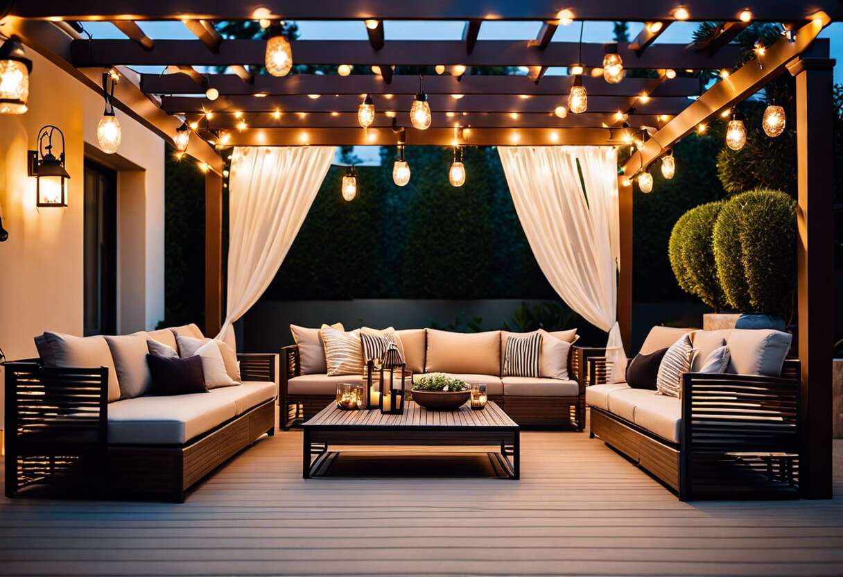 Optimisation de l'espace sous la pergola : mobilier et décoration