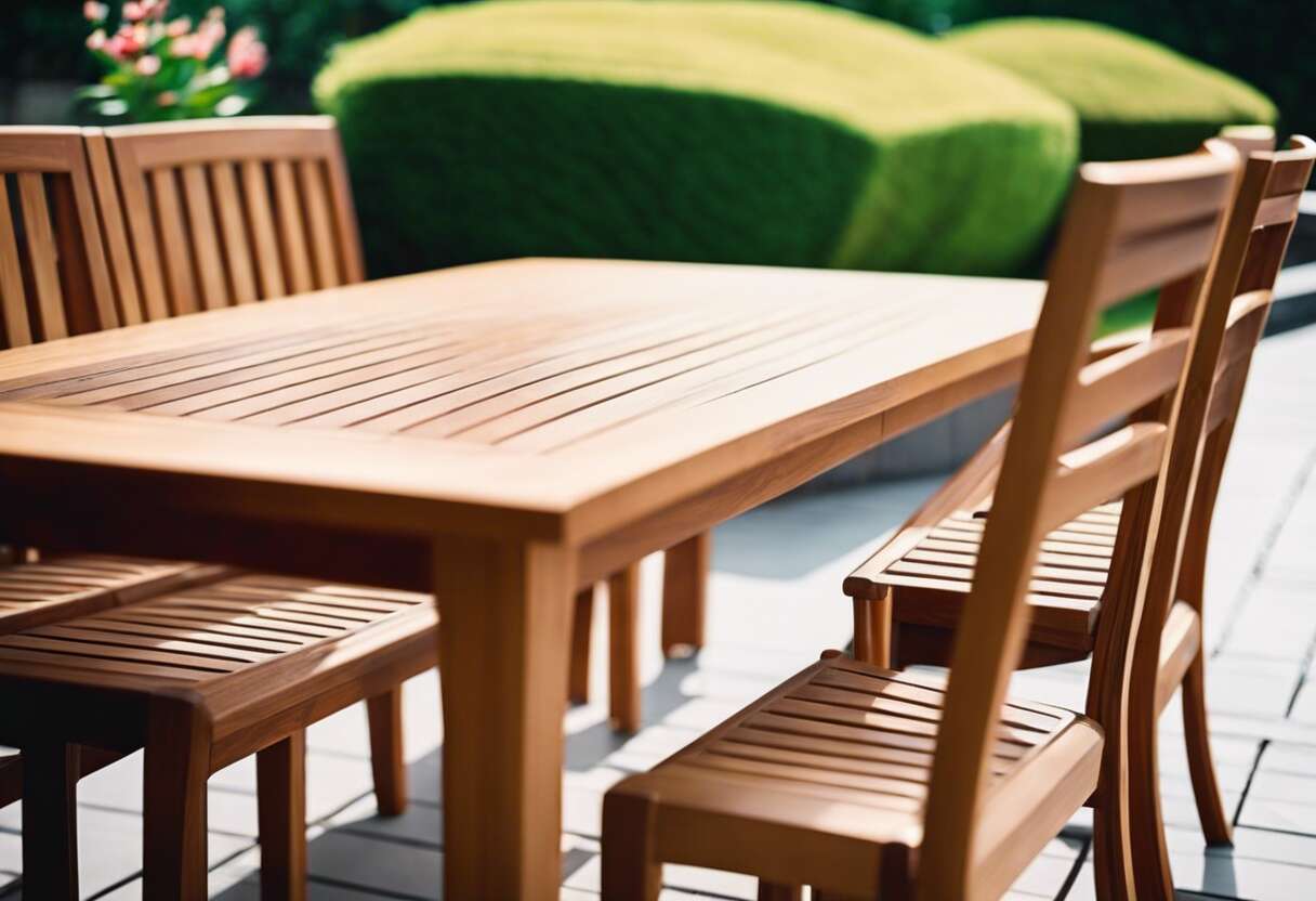Entretien du mobilier de jardin en teck : conseils pratiques et astuces écologiques