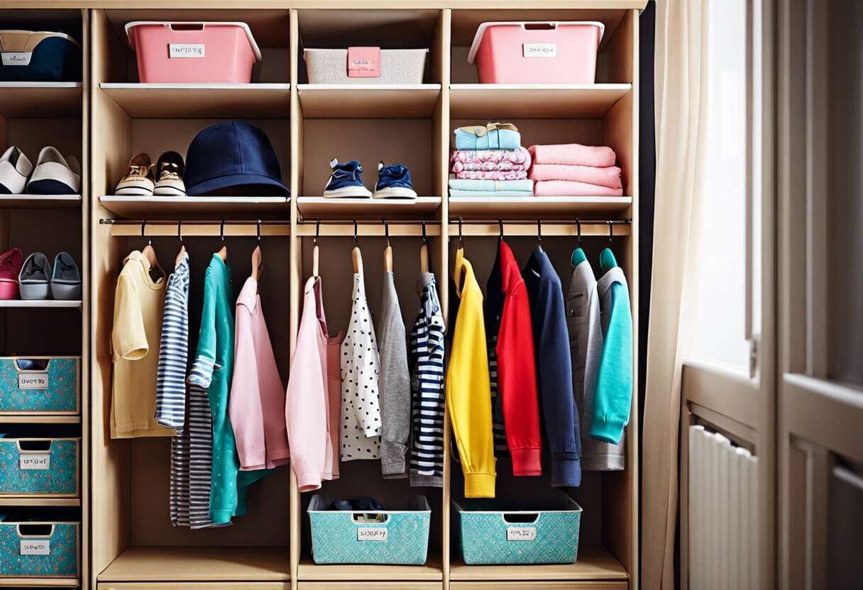 Optimiser la penderie enfantine : tri et utilisation d'accessoires adaptés Optimiser la penderie enfantine : tri et utilisation d'accessoires adaptés