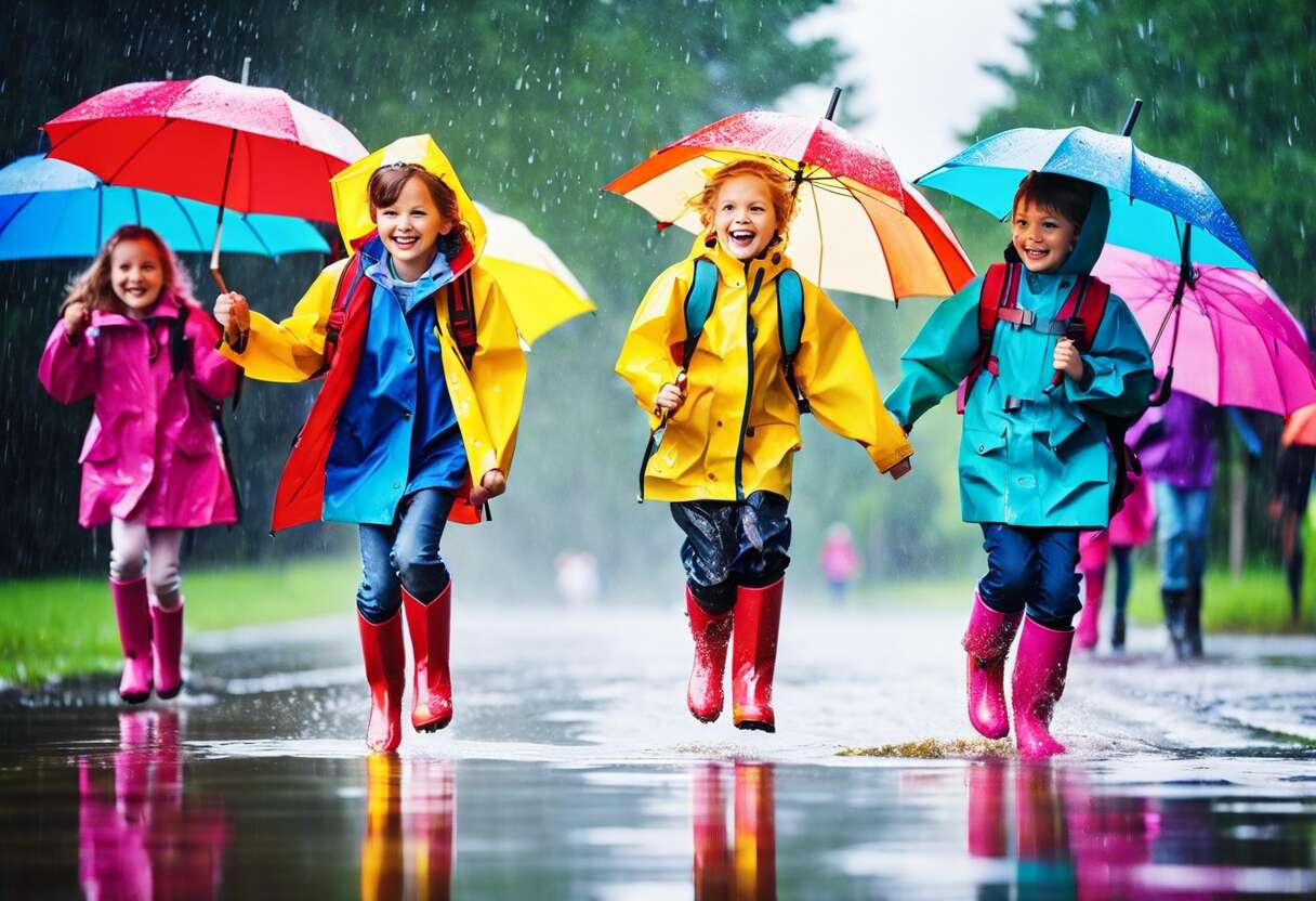 Équipement anti-pluie pour enfants : rester au sec en toutes circonstances