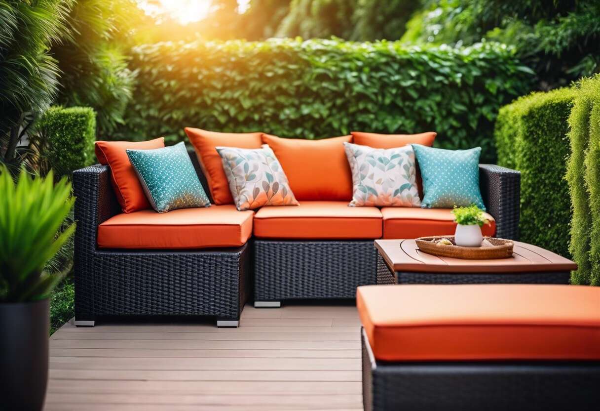 Les coussins extérieurs : de la couleur dans votre verdure