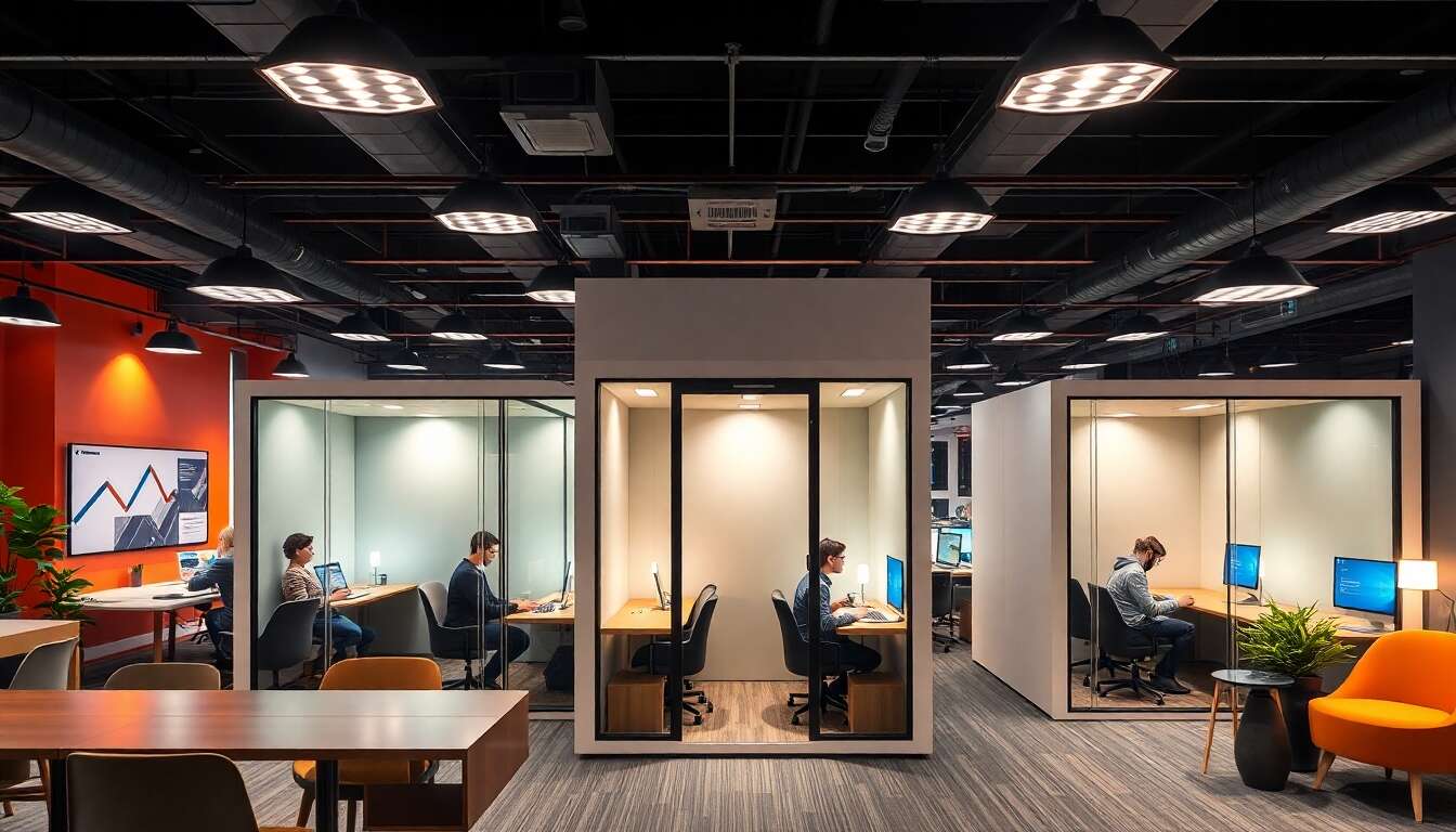 Intégrer des cabines insonorisées pour un silence assuré