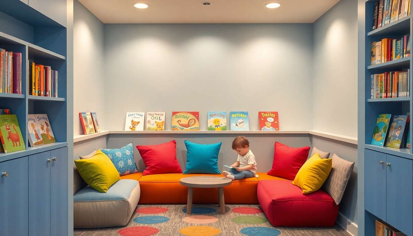 Coin lecture sécurisé : aménager un espace dédié aux tout-petits