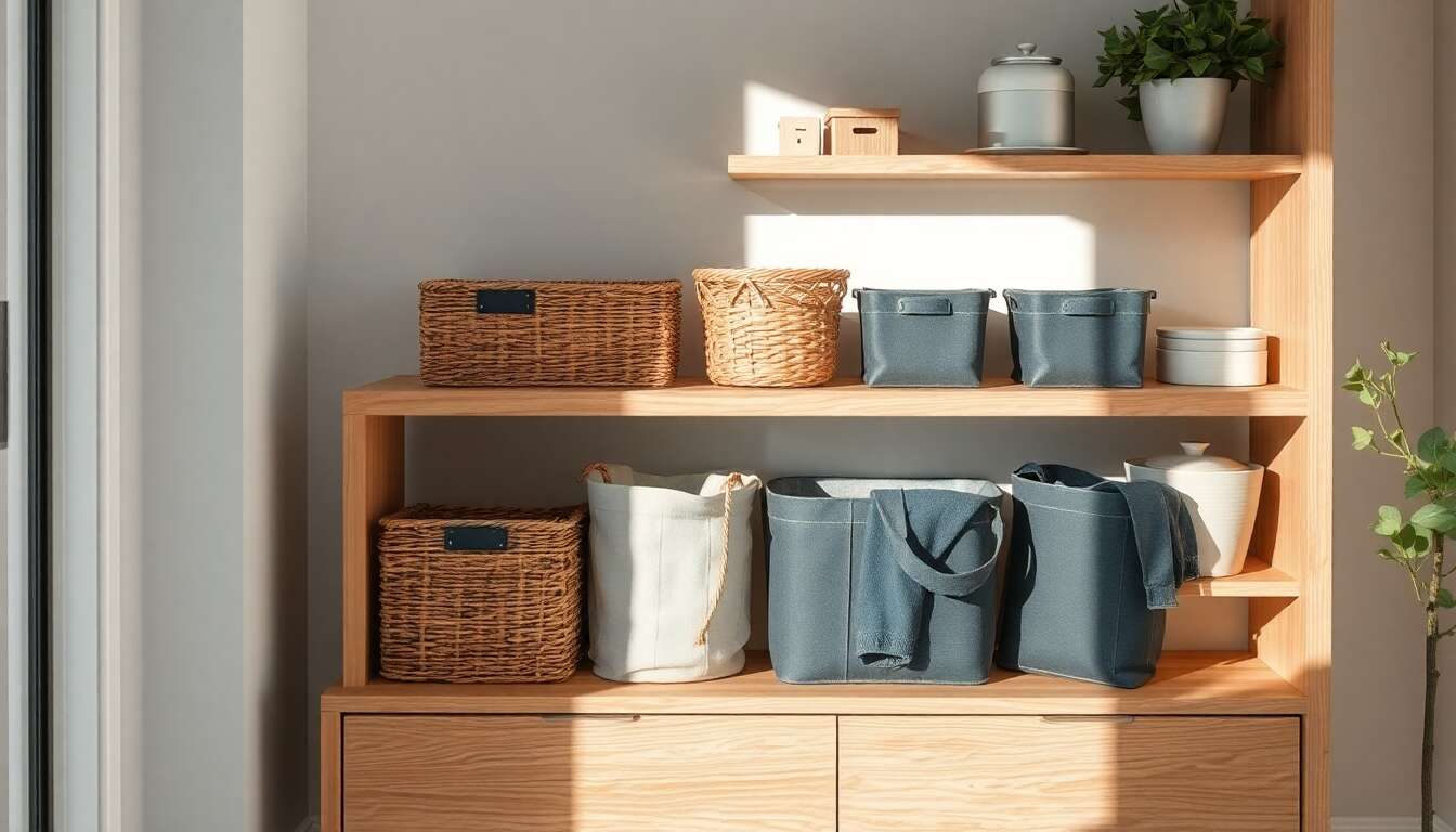 Paniers et bacs : assortir style et utilité dans le rangement