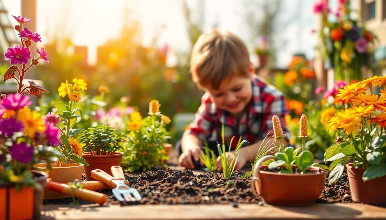 Cultiver un jardin miniature : kits éducatifs pour jeunes pouces verts