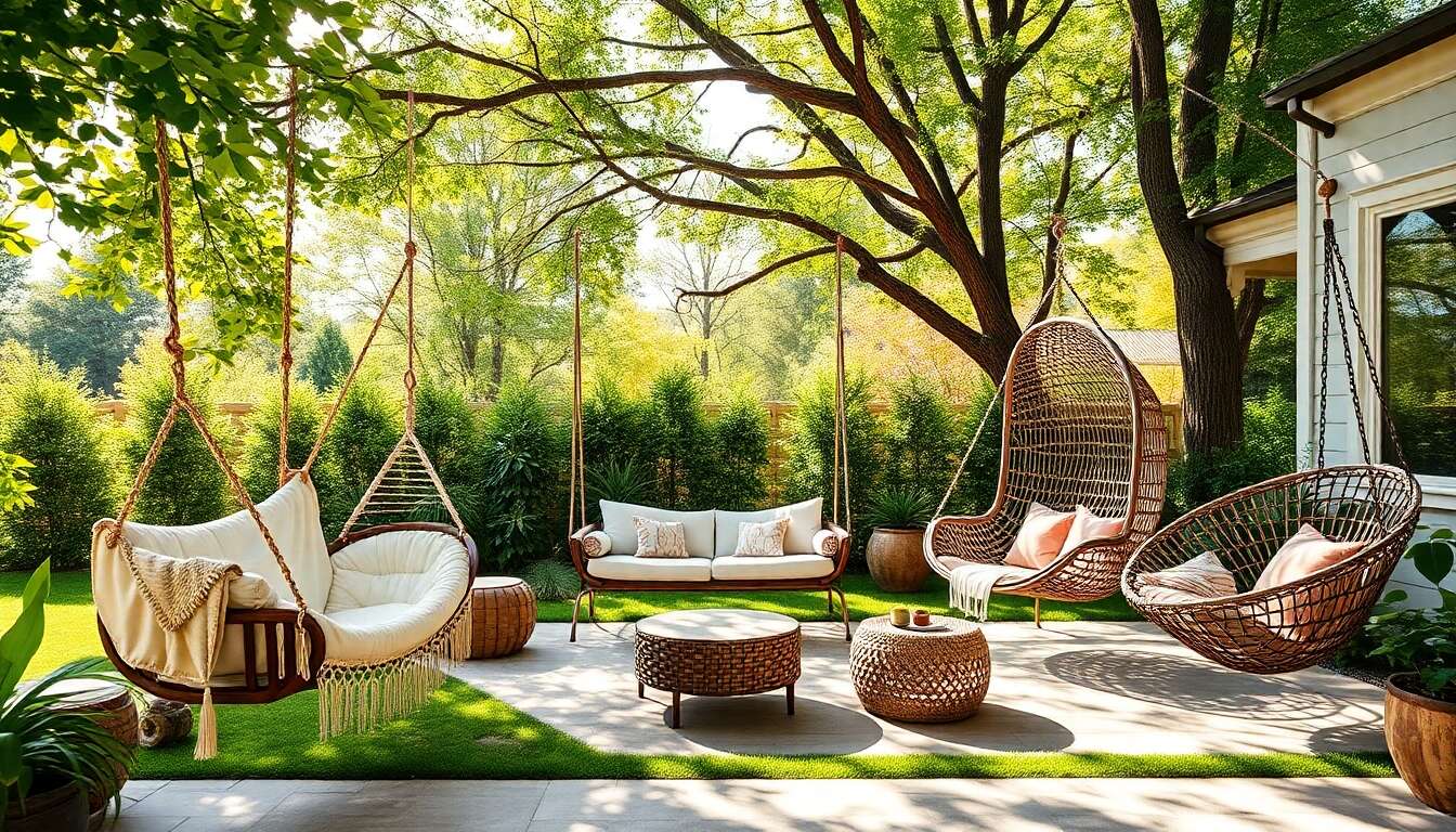Les styles de balancelles pour embellir votre jardin