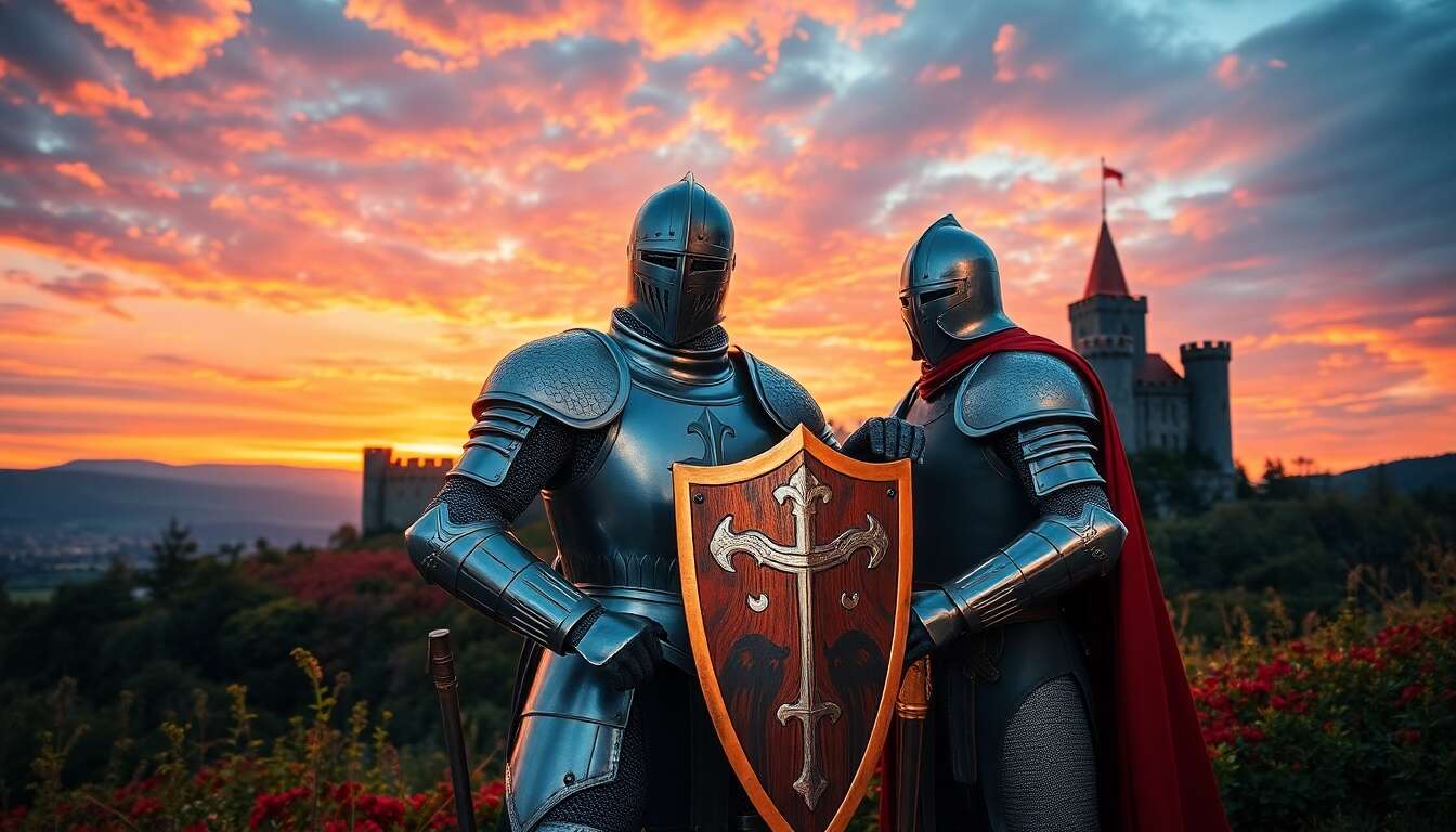 Armures brillantes et costumes emblématiques