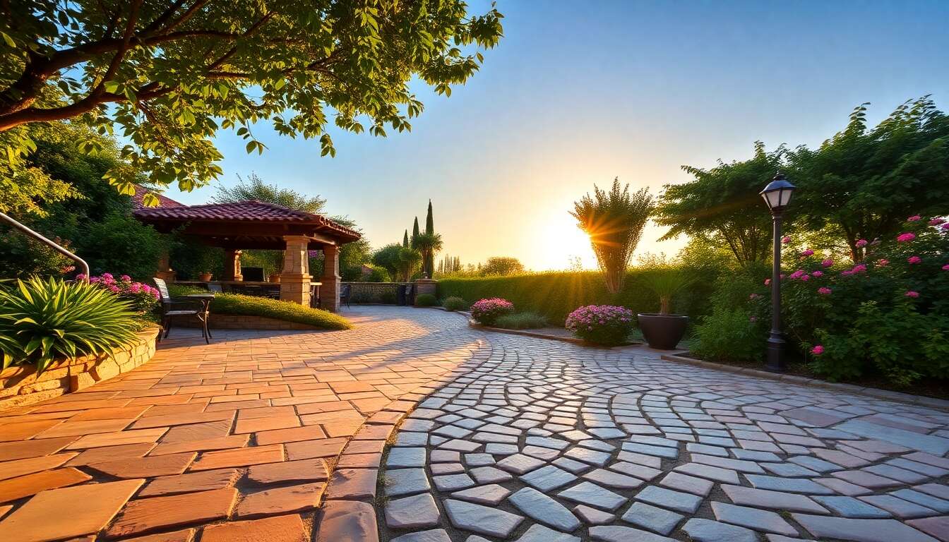 Dalles et pavés extérieurs : guide complet pour embellir allées et patios