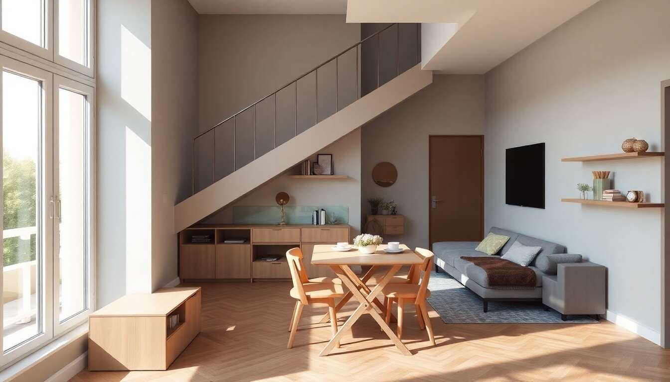Solutions gain de place : meubles intelligents pour petits espaces