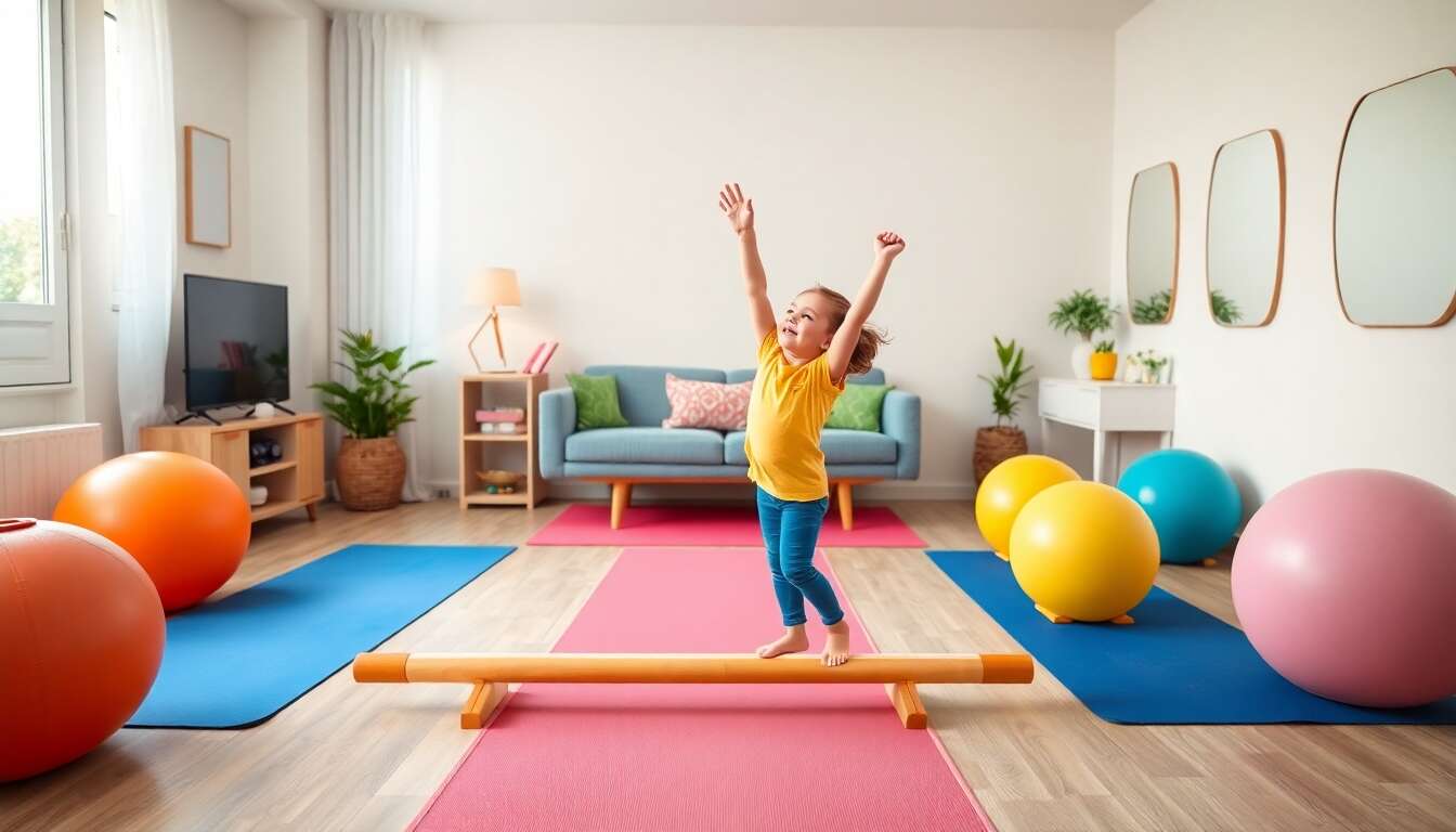 Éveil gymnique à domicile : matériel incontournable pour vos jeunes sportifs