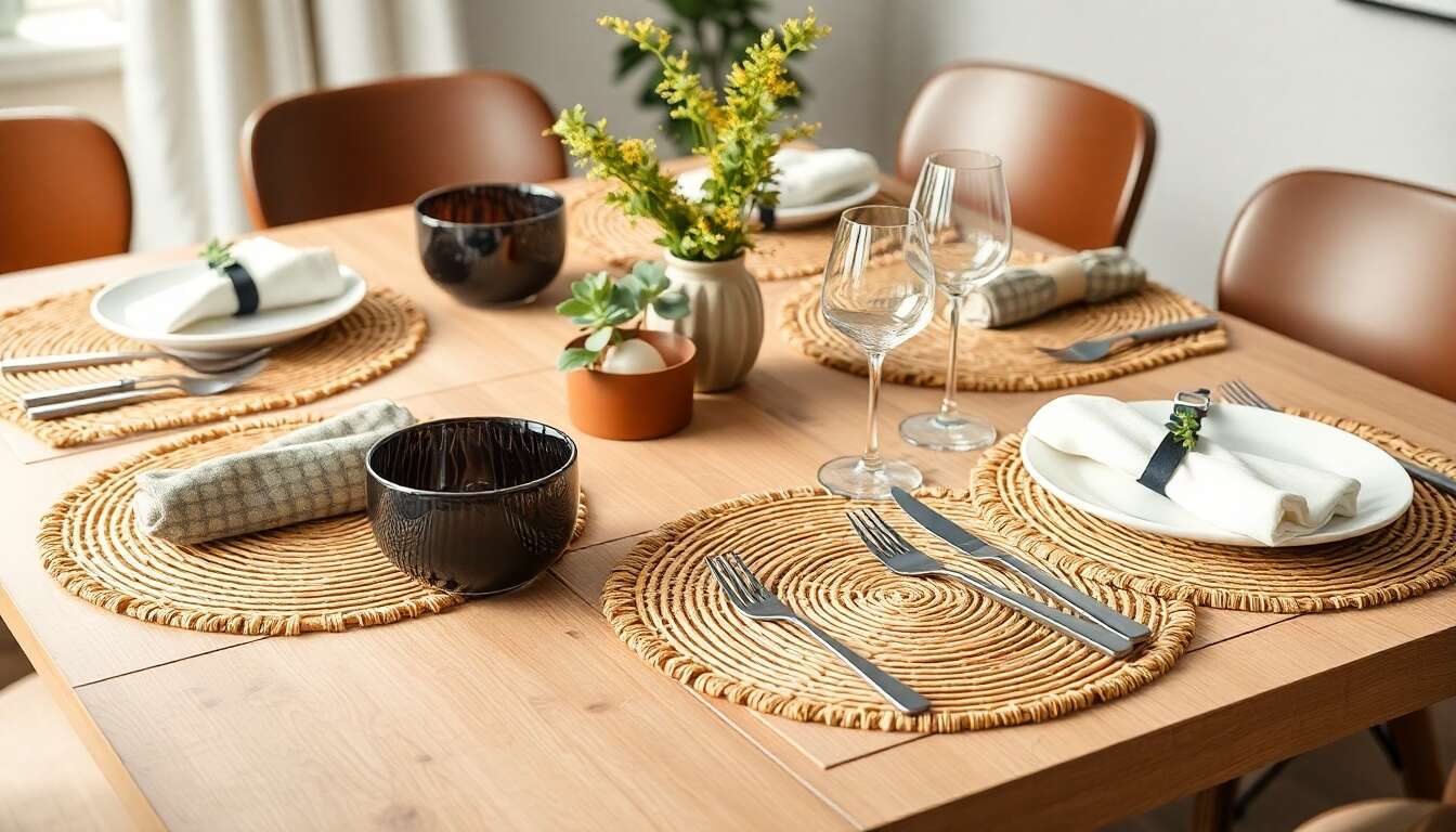 Tendances actuelles des sets de table modernes