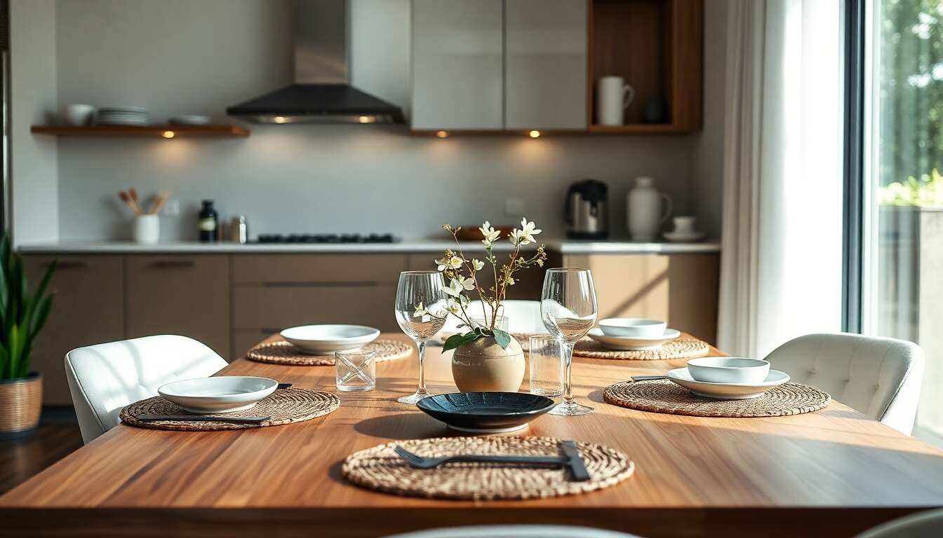 Intégration des sets de table dans votre décoration intérieure