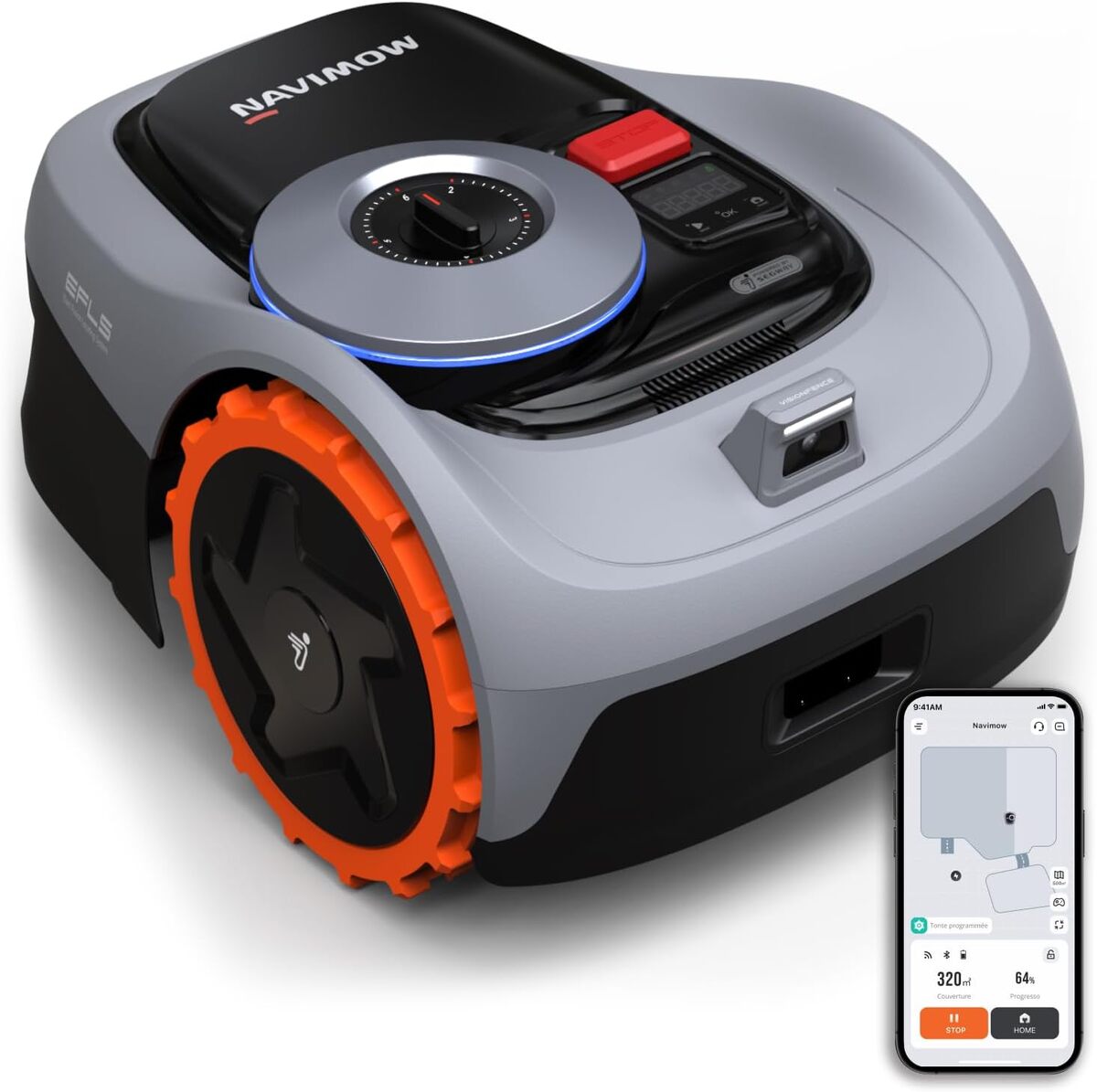 Test : robot tondeuse Navimow i105E sans fil и IA cartographie