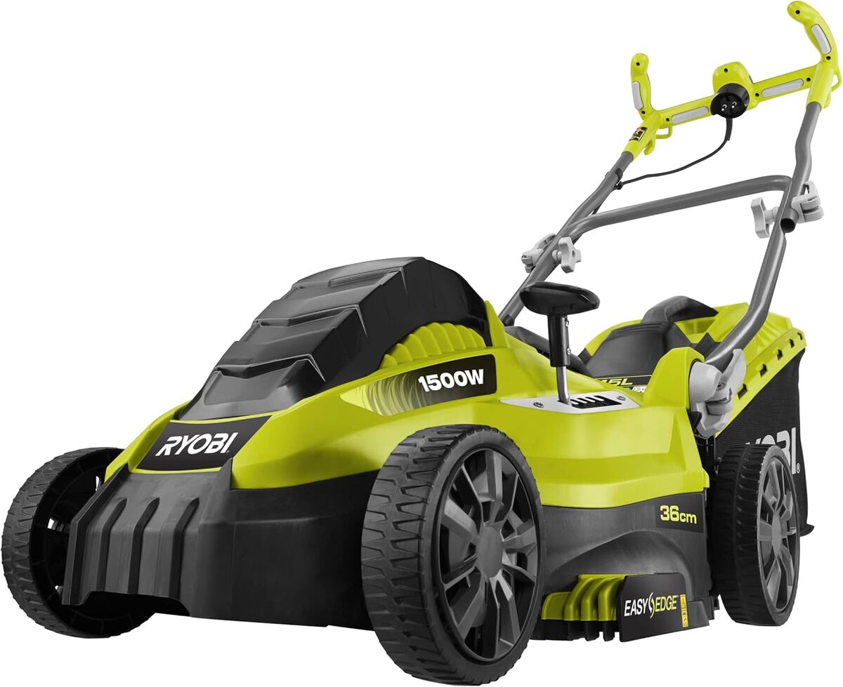 Test : tondeuse à gazon Ryobi 1500 W, coupe 36 cm