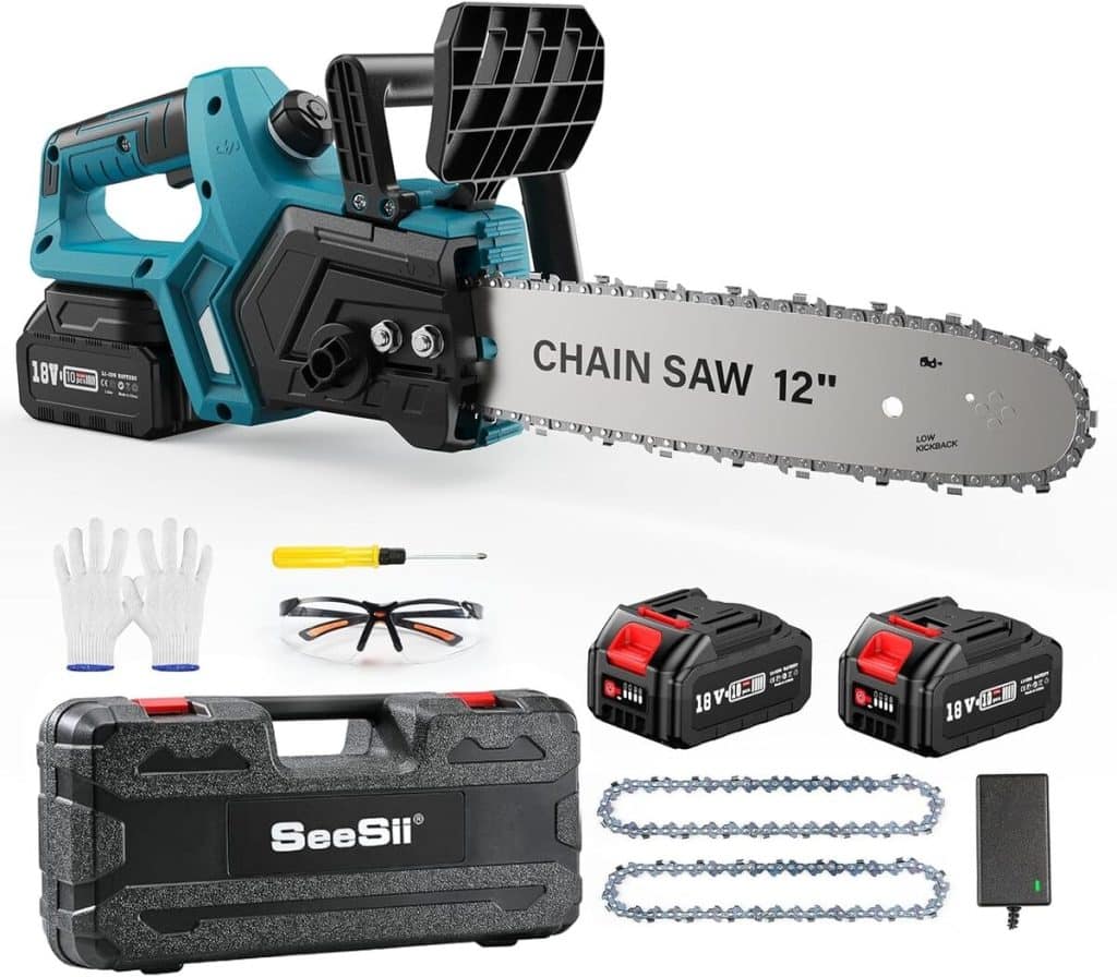 Test : tronçonneuse électrique sans fil Seesii 12 pouces 10000mAh