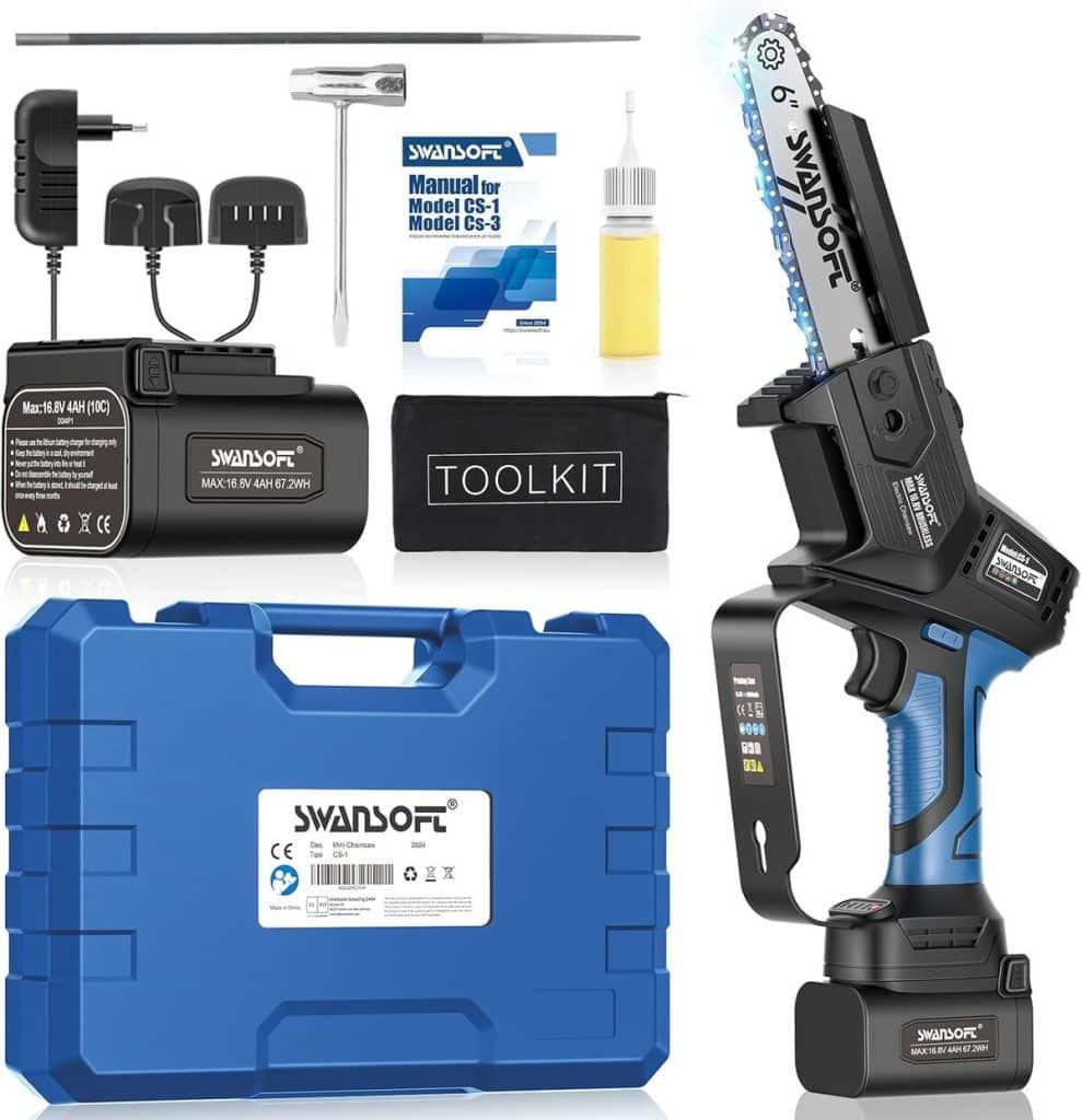 Test tronçonneuse sans fil Swansoft 16, 8v