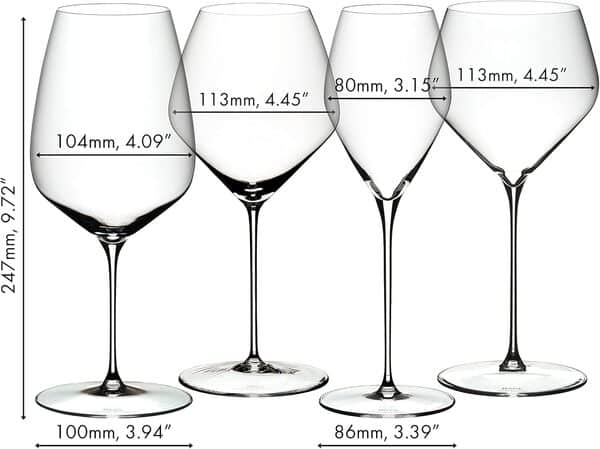 Riedel Veloce Set de dégustation 4 pièces Verre à vin rouge Verre à vin blanc Chamapgner