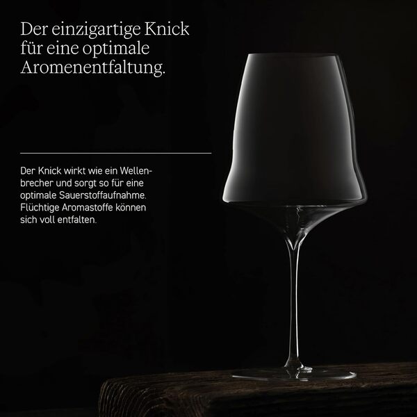 Josephinenhütte - JOSEPHINE No 3 Rouge - Verres à vin rouge - soufflé à la main - Coffret de 2 verres