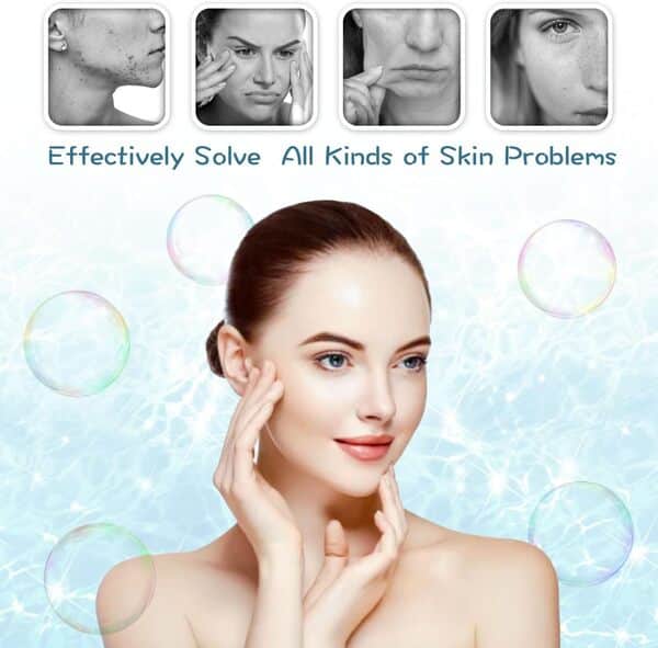 HXDZFX Masque de luminothérapie faciale à LED - Masque de thérapie par lumière LED - 7 LED - Masque de soins de la peau - Lumière bleue et rouge pour l'acné - Masque de soins de la peau pour le visage