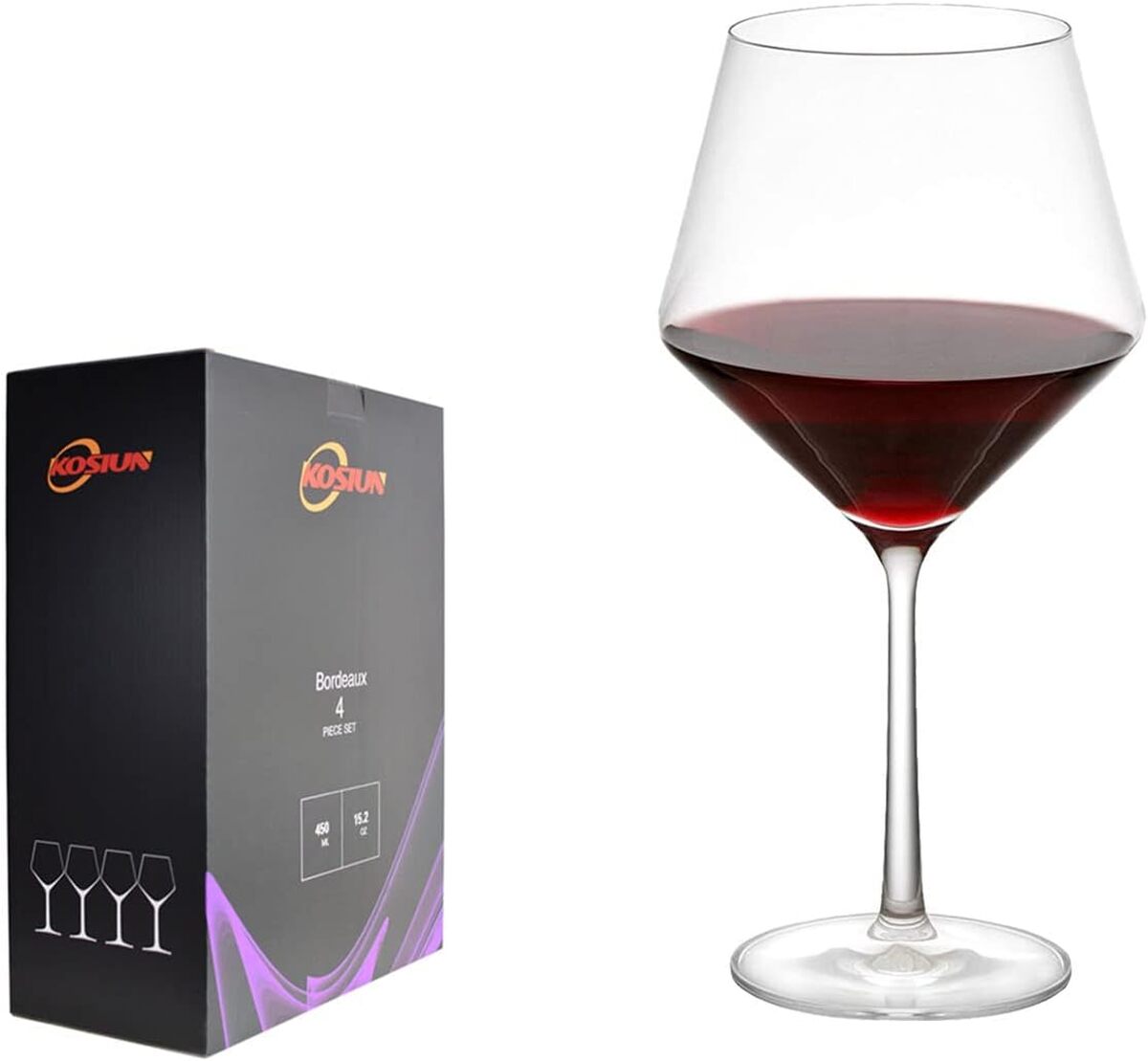 Avis sur le lot de verres à vin Kosiun en cristal soufflé
