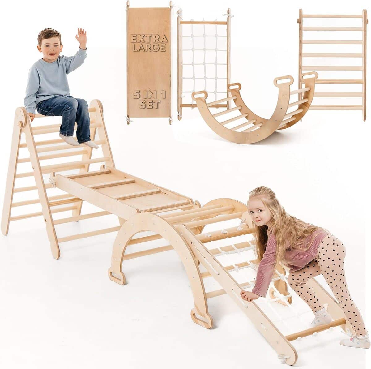 Test : cadre d'escalade 6-en-1 en bois pour enfants
