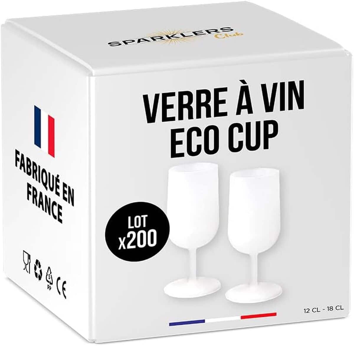Test des verres à vin réutilisables Sparkers Club 12cl