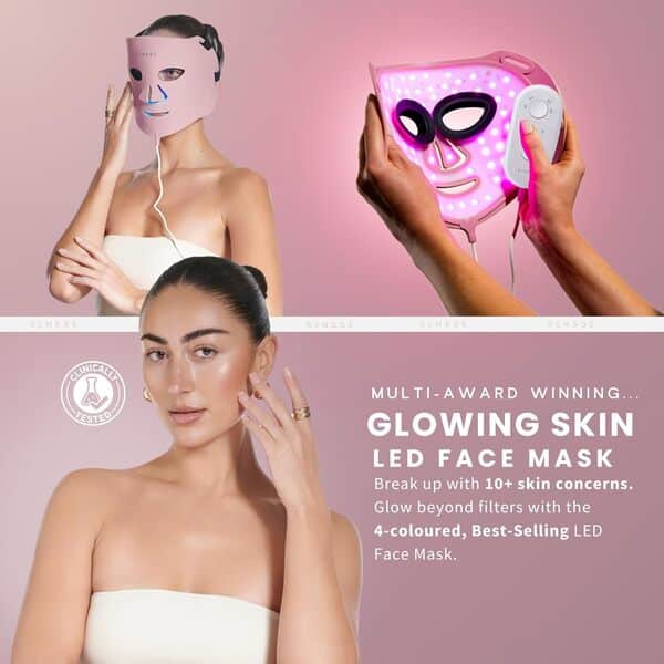 SENSSE Masque professionnel LED | Silicone souple et flexible de haute qualité pour une utilisation sûre et confortable pour toutes les formes de visage