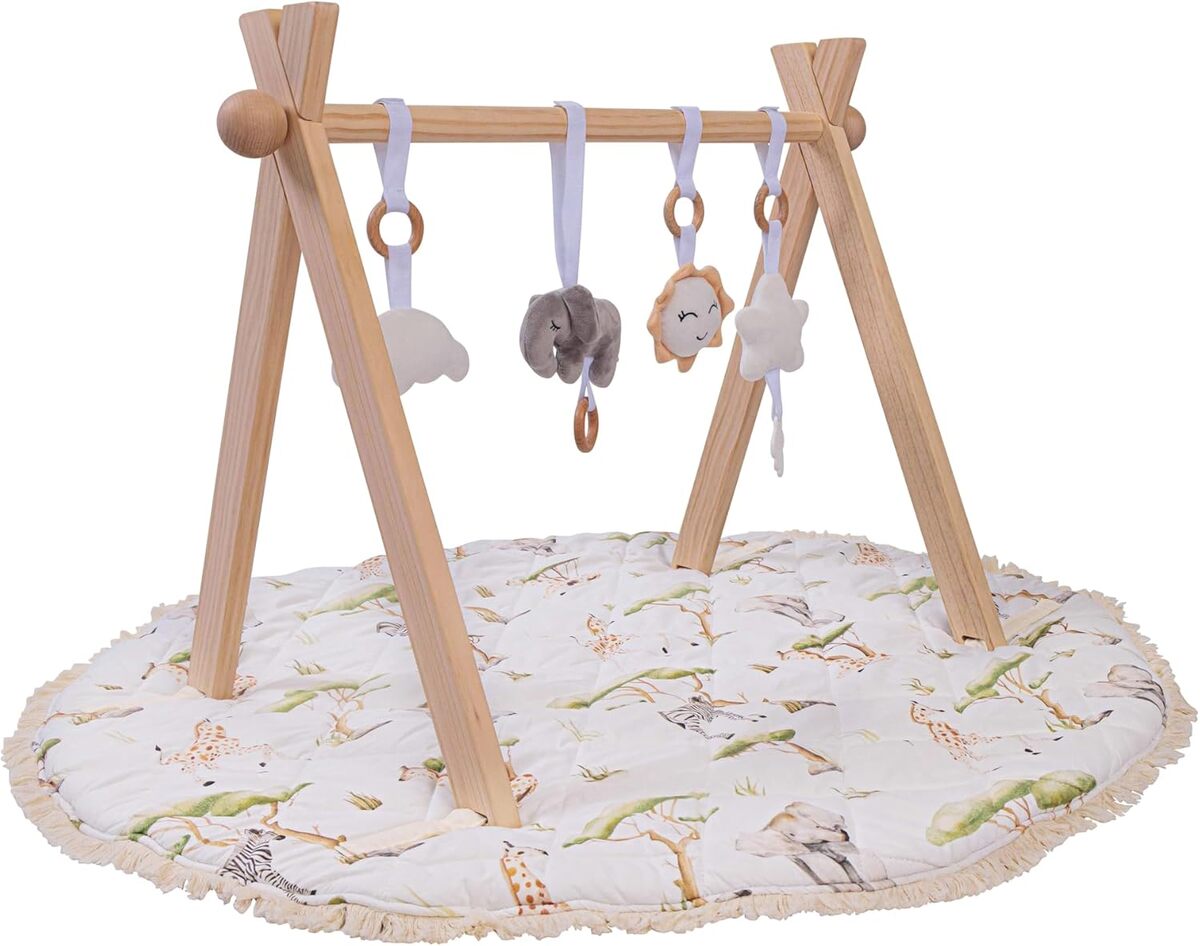 Test du centre d'activités Montessori en bois pour les bébés