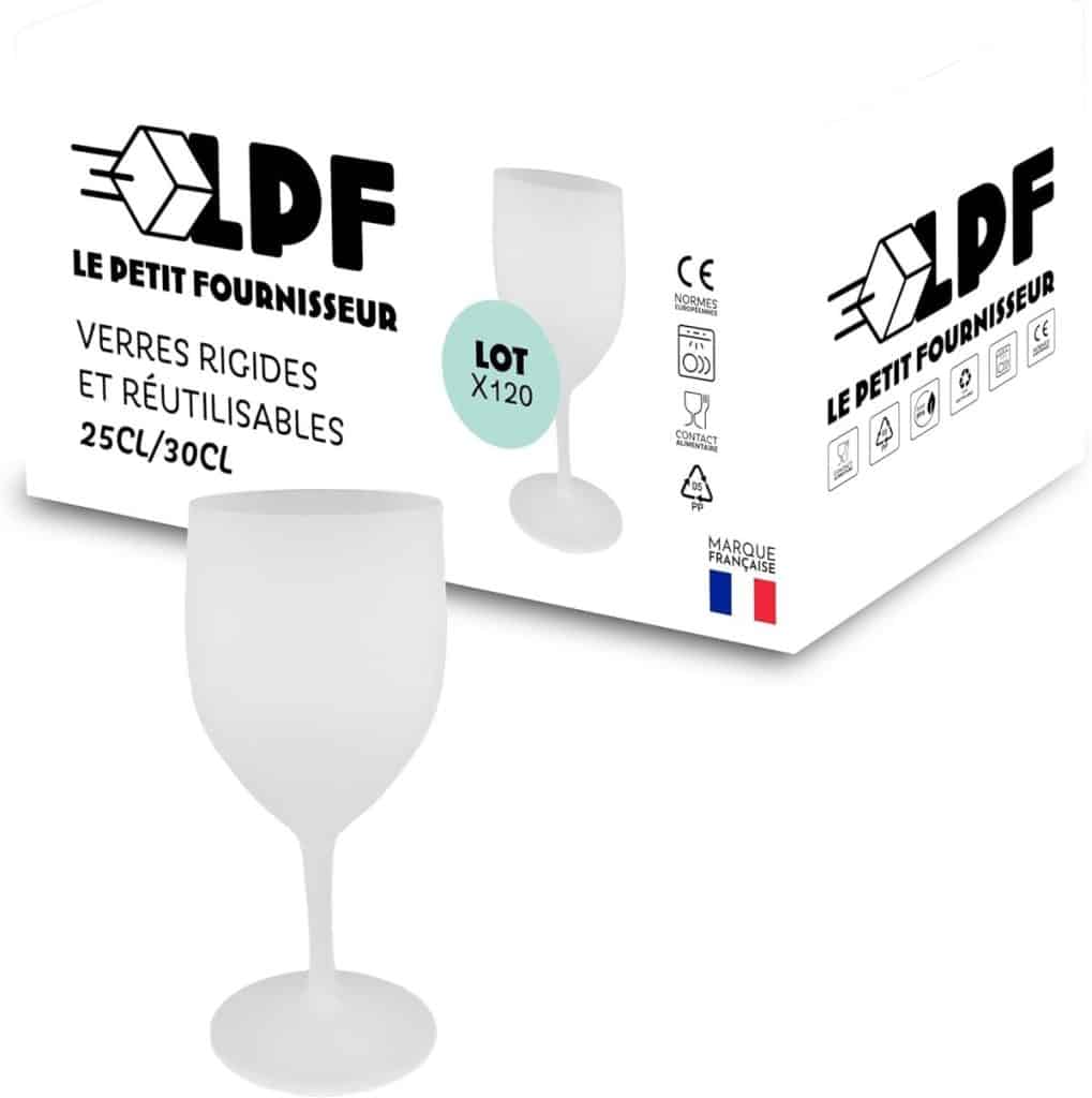 Test du lot de 120 verres à vin LPF réutilisables : élégance givrée
