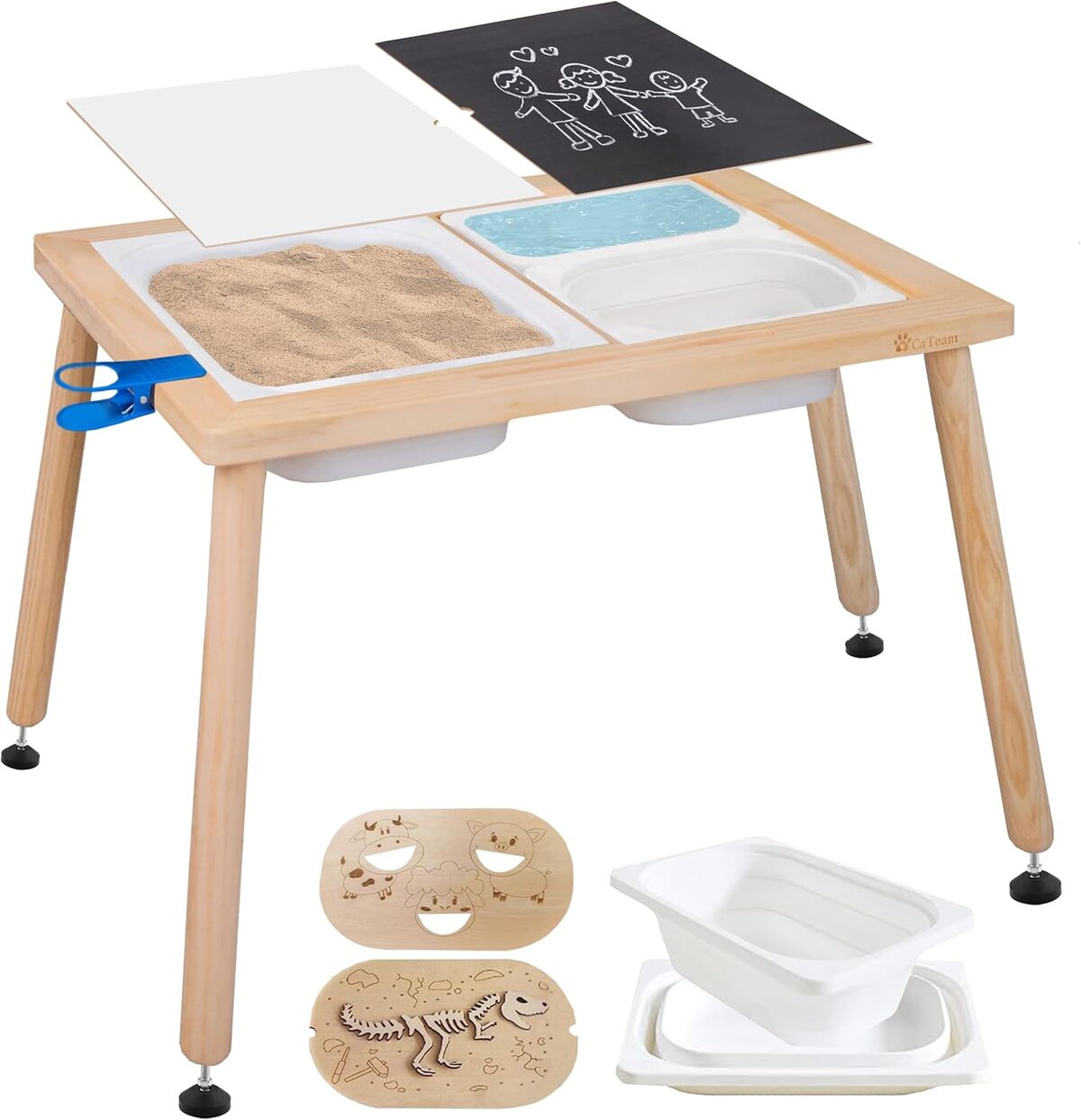 Test : table sensorielle Cateam avec bacs pliables et puzzle éducatif