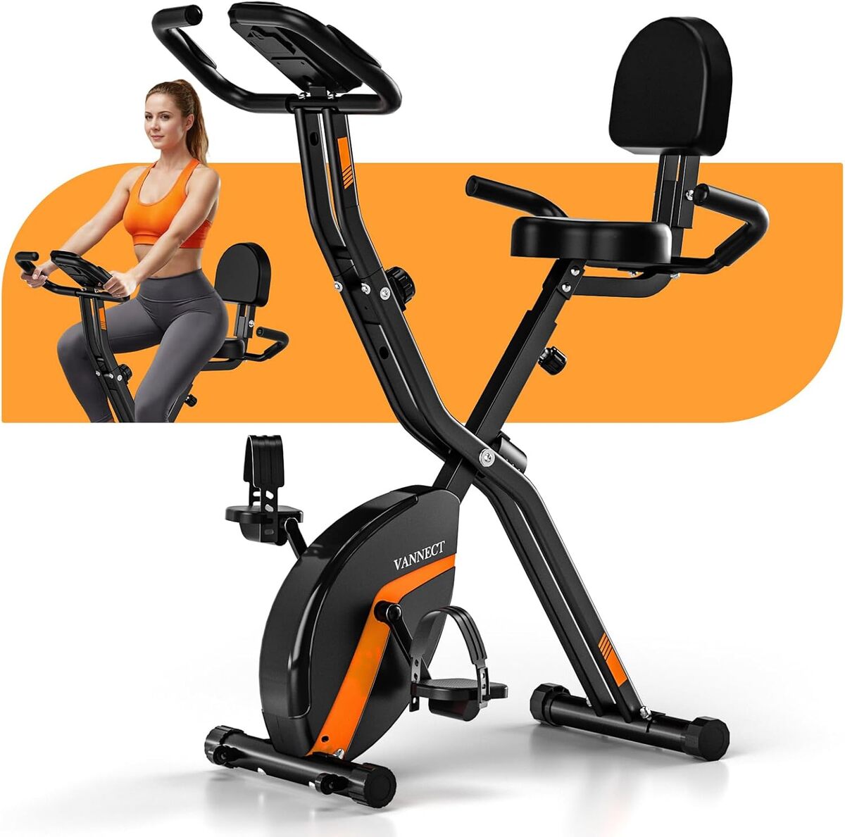 Test : vélo d'appartement pliable Vannect 2025 avec moniteur LCD