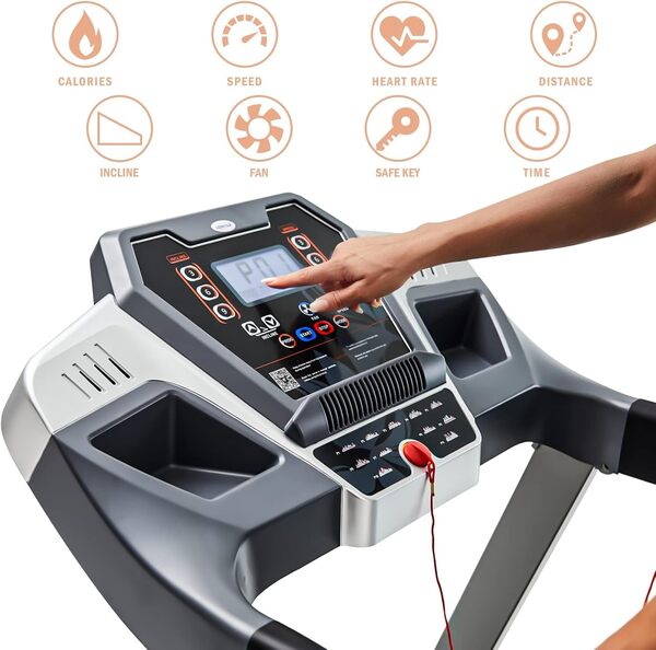 LONTEK Tapis de Course Electrique Pliable 2.0CV/1.5CV, Tapis de Course Professionnel 0-14km/h avec Bluetooth MP3, 12 programmes, Charge Max. 100 KG, Noir/Rosé