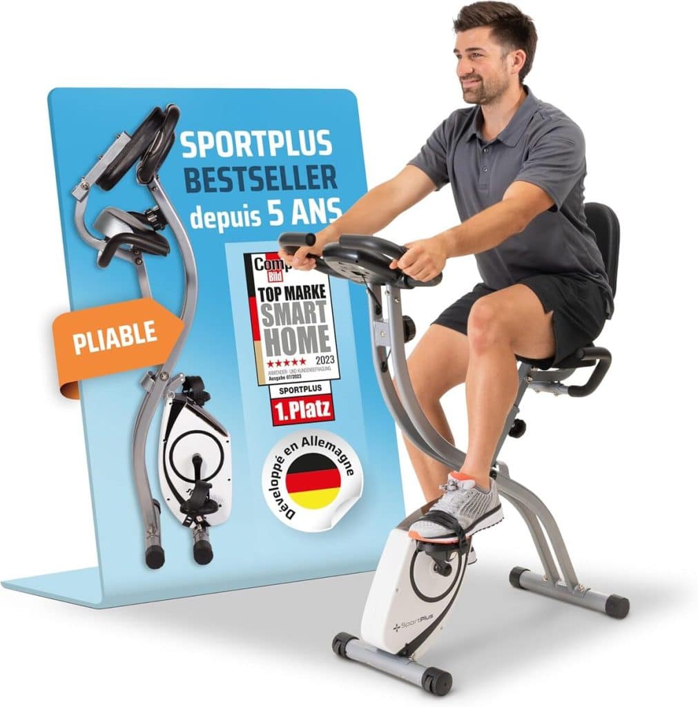 Test du vélo d'appartement pliable SportPlus SP-HT-1003
