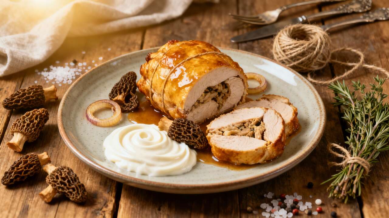 Ballottines de Poulet aux Morilles : recette Savoureuse