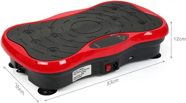 Plateforme Vibrante & Oscillante-Appareil Fitness à Maison, Équipement Vibrant avec Moteur Ultra Silencieux, Parleur Bluetooth+Télécommande+2 Bandes de Résistance