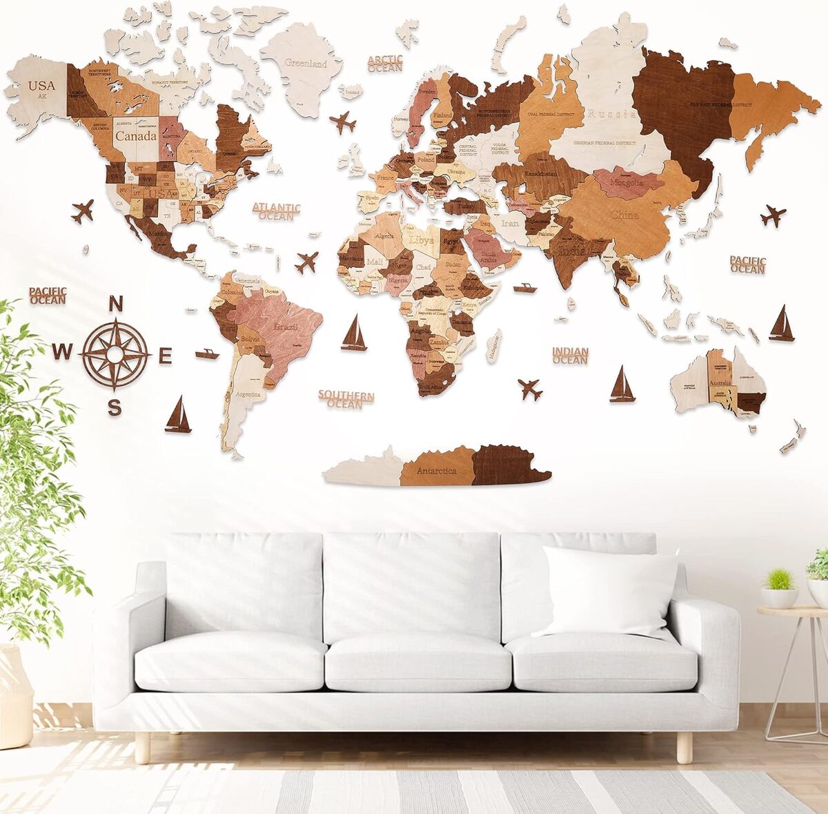 Avis sur la carte du monde en bois 3D WOW WOOD : décoration murale élégante