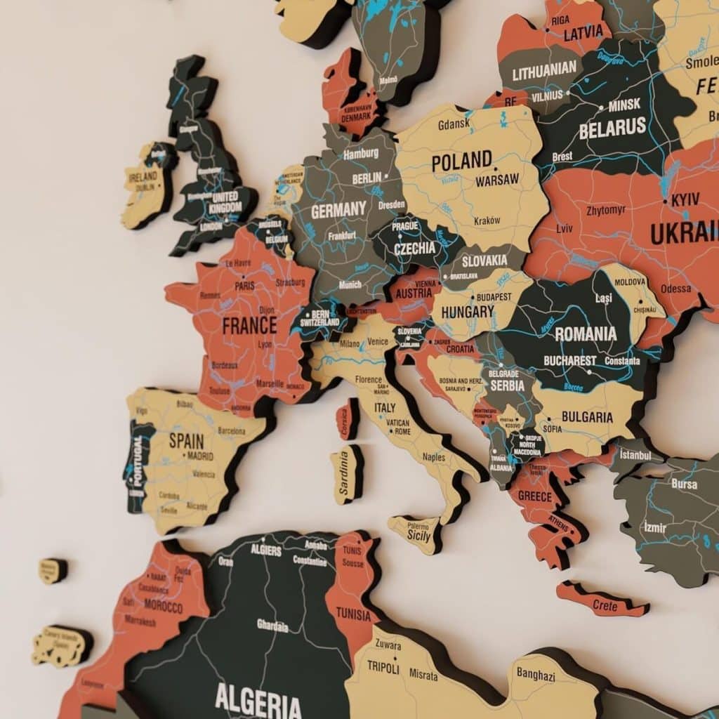 Avis sur la carte du monde murale 3D Colorfull Worlds