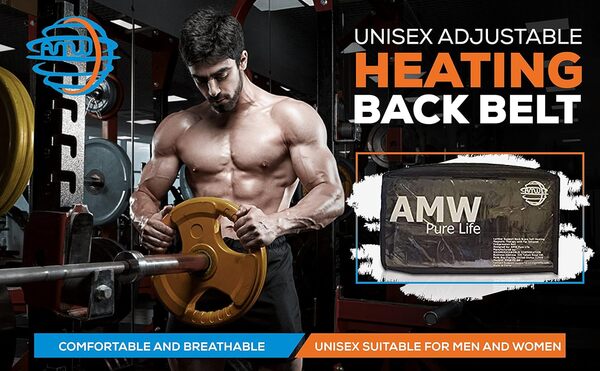Support lombaire avec thérapie magnétique auto-chauffante et ceinture de compression infrarouge lointain réglable pour soulager la douleur Taille XL