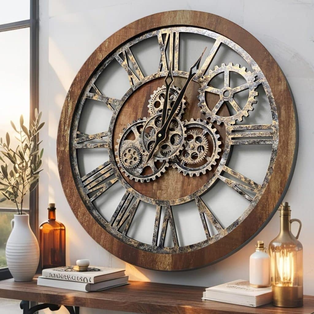 Avis sur l'horloge murale à engrenages Gears Clock : charme vintage industriel