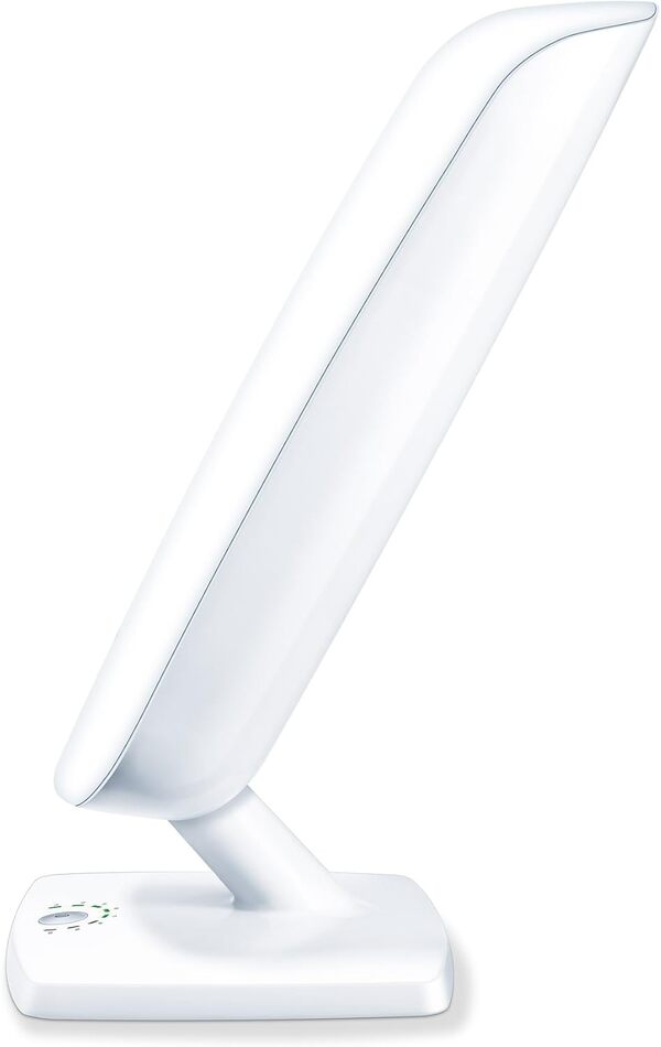 Beurer Lampe de lumière du jour TL 90, lampe de luminothérapie à inclinaison variable, affichage de la durée du traitement, blanc | pack de 1