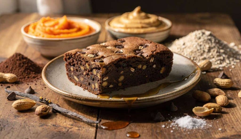 Brownie à la patate douce et cacahuètes : délice sain