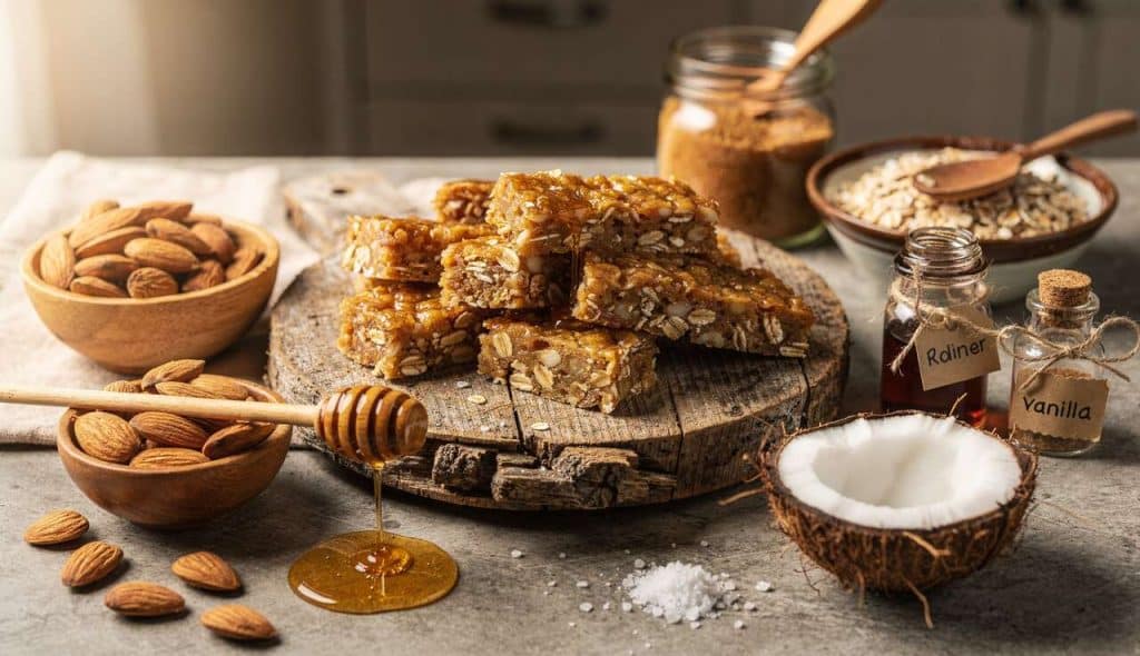 Recette de barres amandes et miel maison