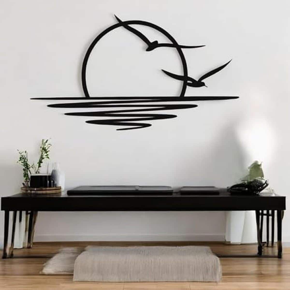 Avis Tubibu : art mural en métal minimaliste, taille XL