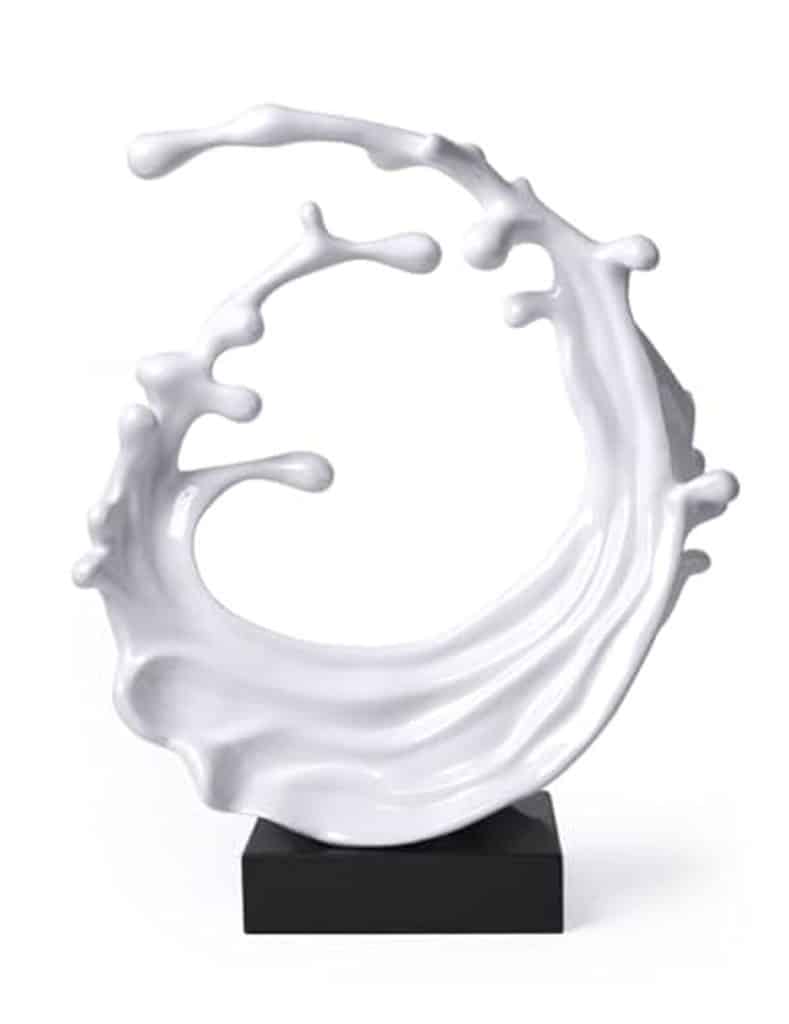 Avis sur la statue moderne Nenbolec : sculpture abstraite vague de mer en résine