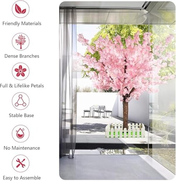 Découvrez notre avis sur ce cerisier artificiel fait main de 1, 8 m en fleurs et transformez votre intérieur avec élégance et beauté intemporelle