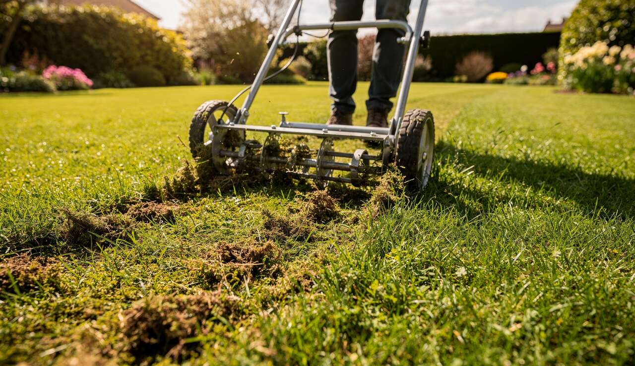 Retrait de la mousse avec un scarificateur