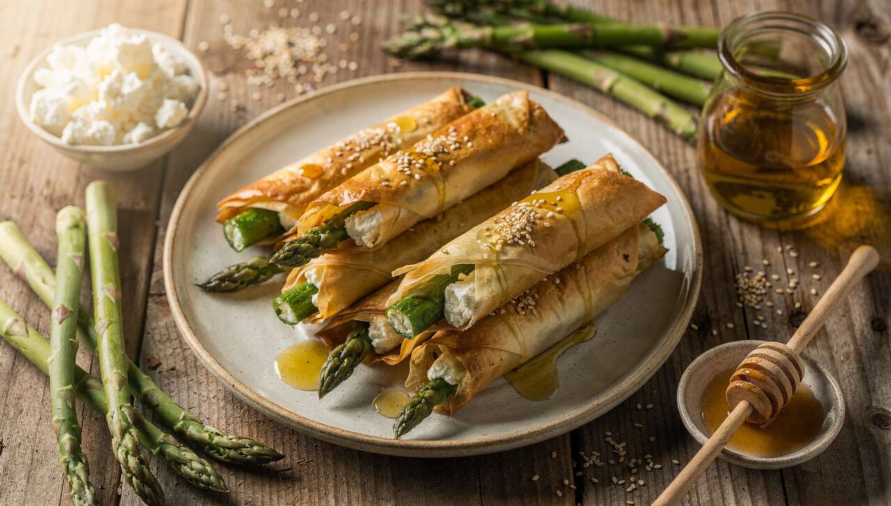 Cigares aux asperges et feta : recette gourmande