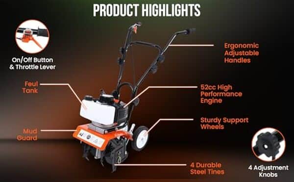Découvrez notre analyse approfondie du motoculteur Dealourus 52 cm³. Compacité et efficacité au rendez-vous pour tous vos travaux de jardinage.