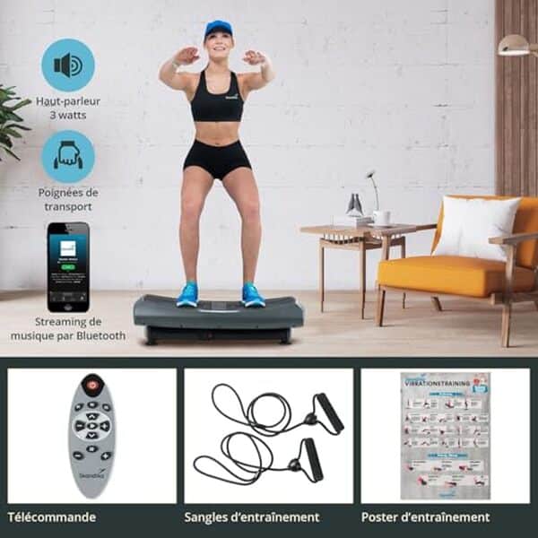 Découvrez notre analyse de la plateforme vibrante Skandika 4D V2000 : fonctionnalités, efficacité et bienfaits des vibrations jusqu'à 40 Hz pour votre bien-être et forme physique.