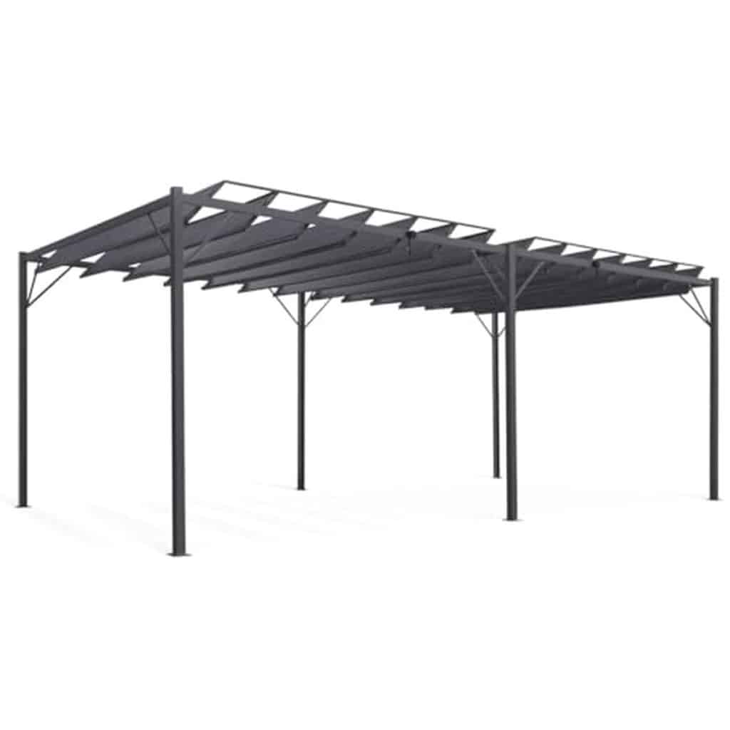 Test : pergola IDMarket lames orientables 3x6 m gris anthracite